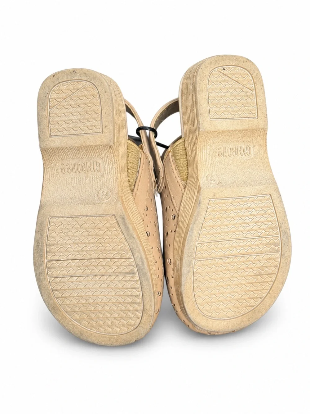 Gymboree Tan Heart Perforated Slingback Kids Shoes